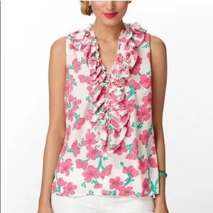 Lilly Pulitzer Allison Ruffled Blouse - EUC - size S